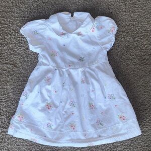 2000 Gymboree White Dress with Floral Accents
